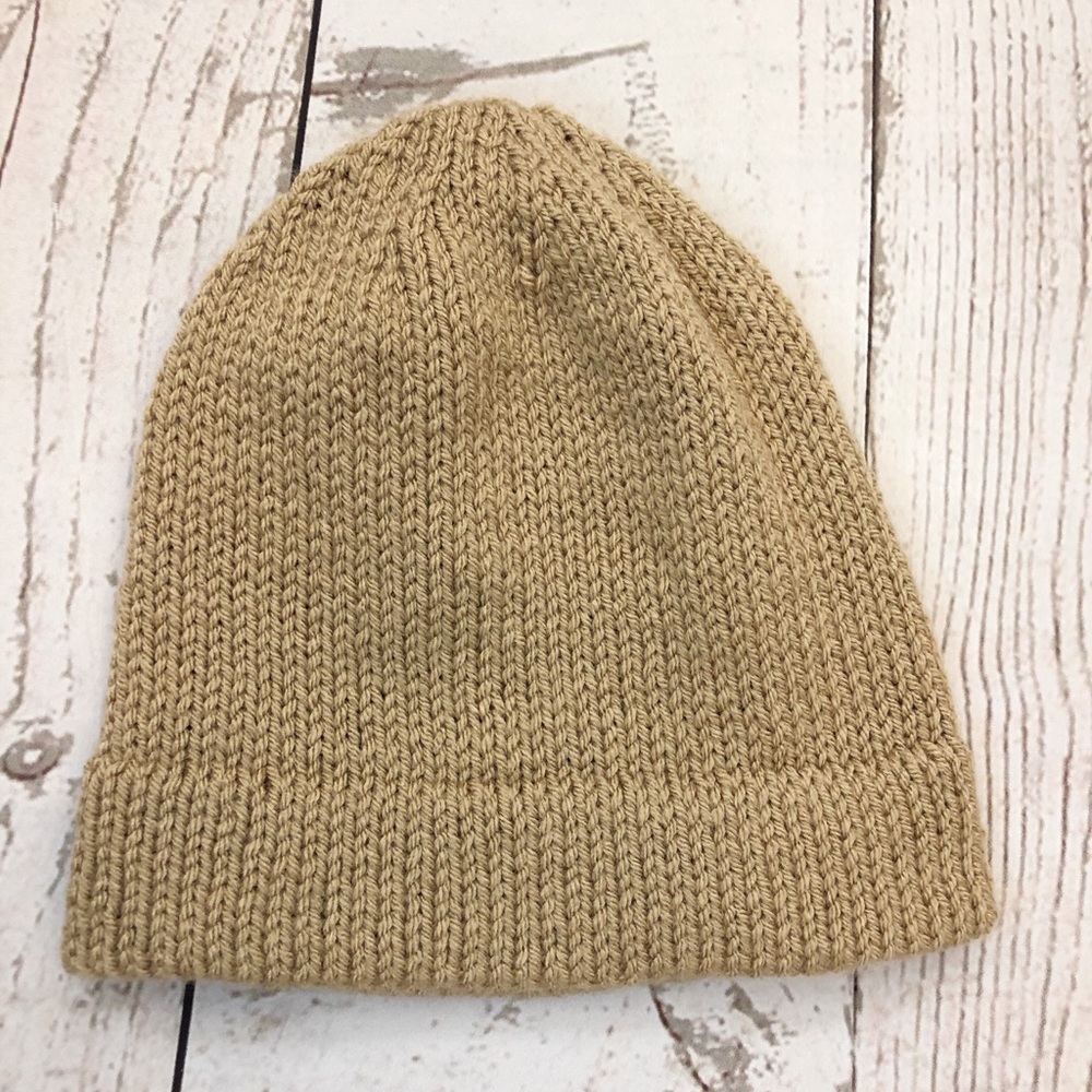 Beige Double Brim Beanie